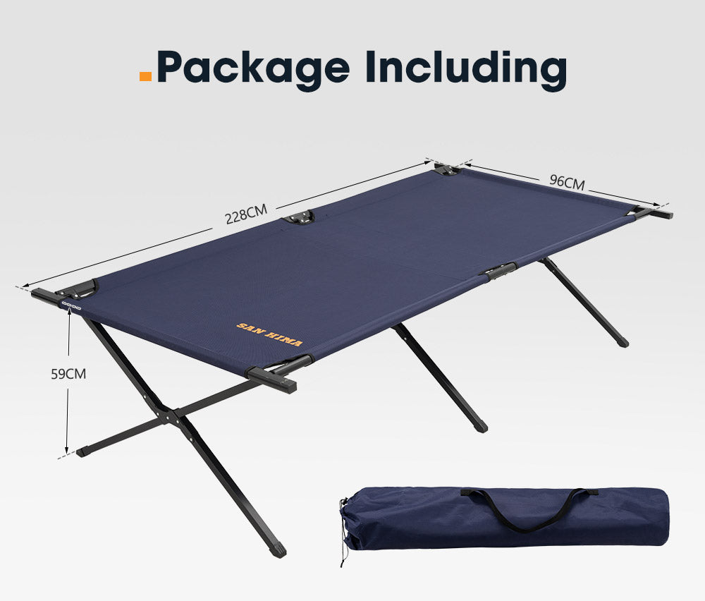 SAN HIMA Folding Camping Stretcher Bed Portable Light Weight With Carry Bag 4WD