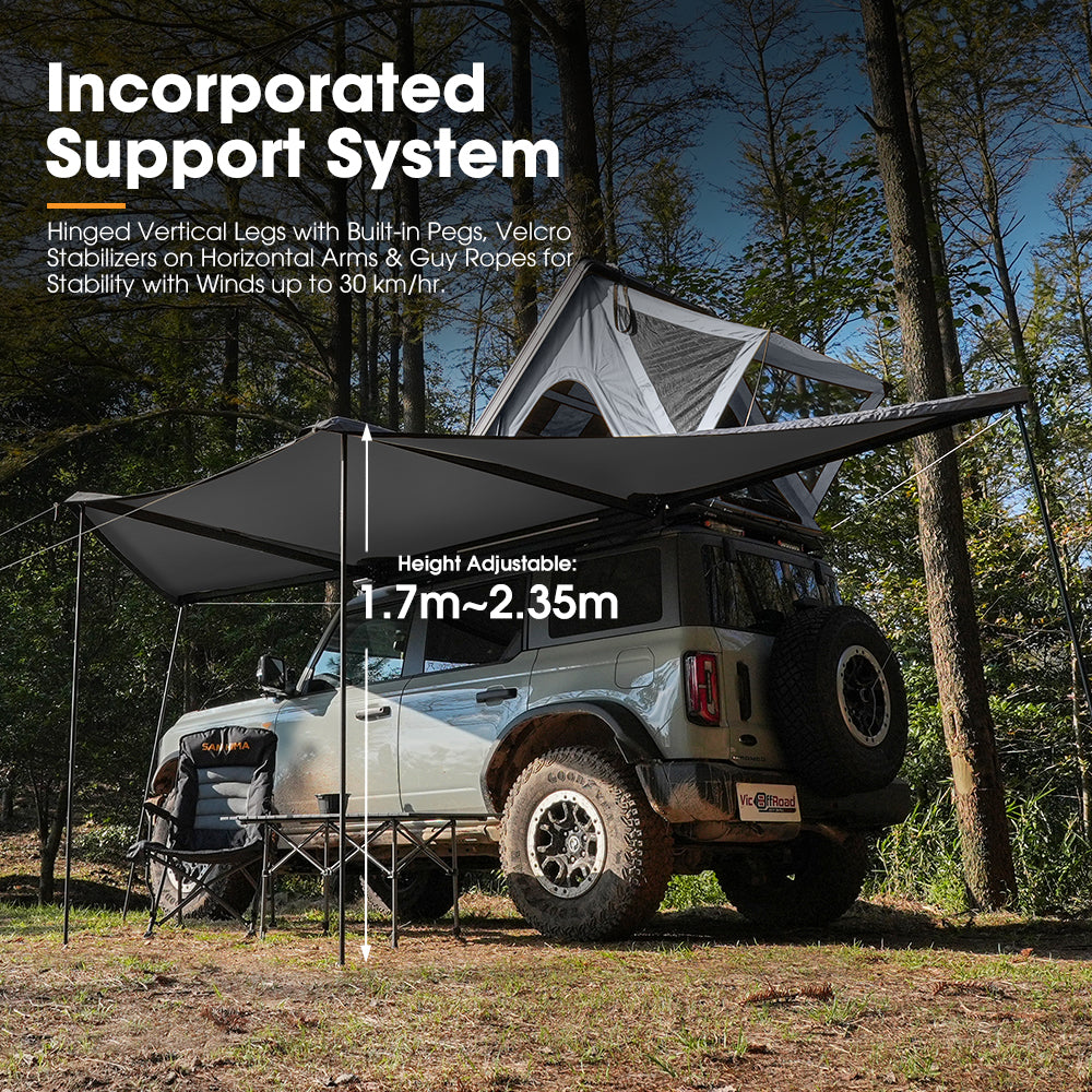 San Hima 180 Degree Free-Standing Awning 600D Double-Ripstop + "L" Bracket