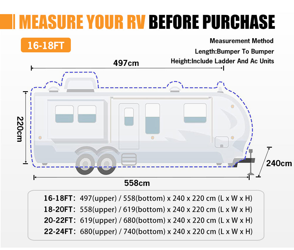 SAN HIMA 16-18ft Caravan Cover 4 Layers