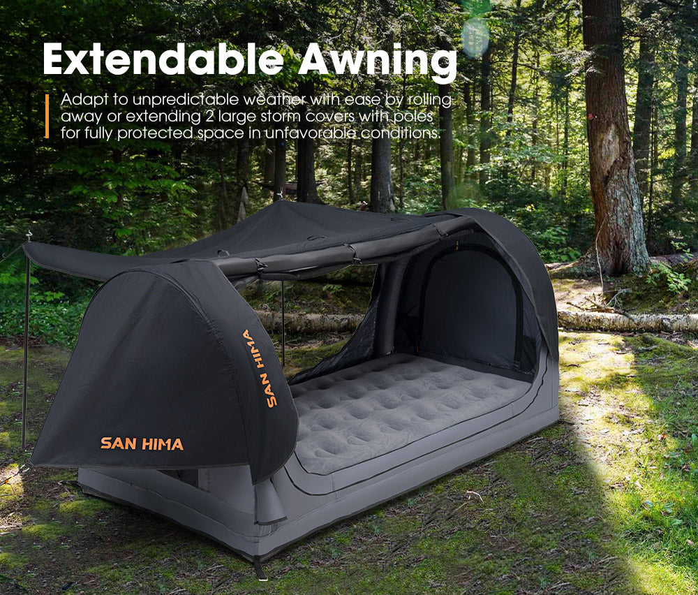 San Hima Single Air Swag Camping Swags Free Standing Dome Tent 17cm Air Mattress