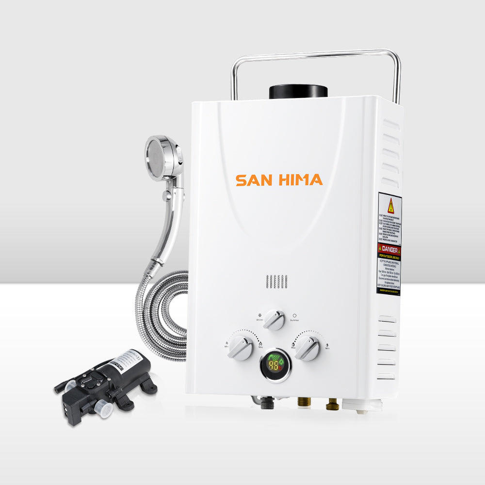 SAN HIMA Portable Gas Hot Water Heater System 8L