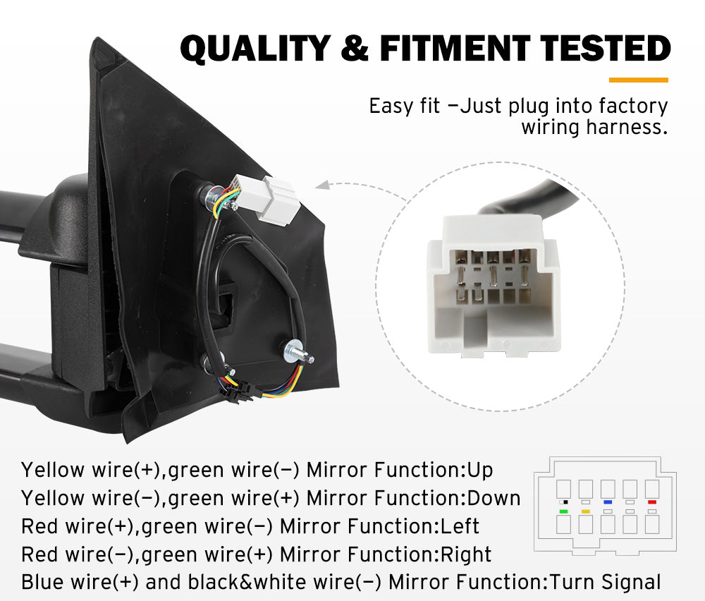 San Hima Extendable Towing Mirrors Gen1 for Mazda BT-50 2012 to Mid-Year 2020 Black